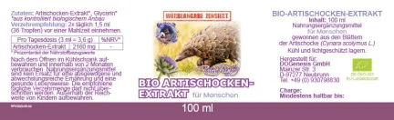 Artischocken-Extrakt BIO 100ml von Robert Franz
