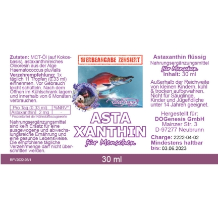 Astaxanthin Flssig 30ml von Robert Franz