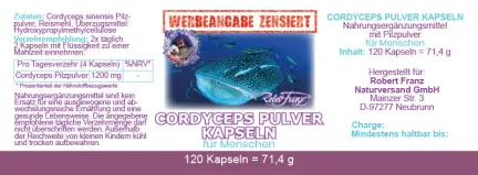 Cordyceps von Robert Franz 120 vegetarische Kapseln