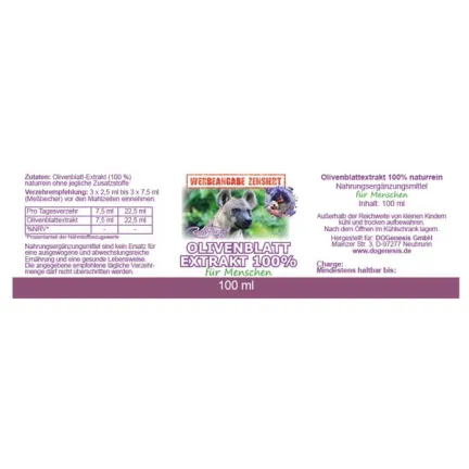 Olivenblattextrakt 100% natura 100ml von Robert Franz