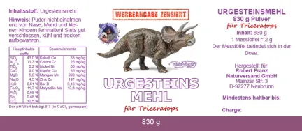 Urgesteinsmehl-Pulver von Robert Franz 830g