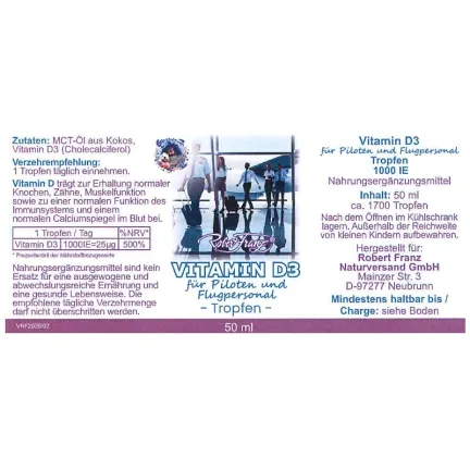 Vitamin D3 Tropfen für Piloten von Robert Franz