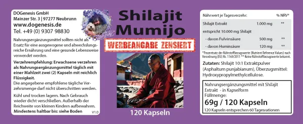 Shilajit Mumijo von Robert Franz 120 Kapseln