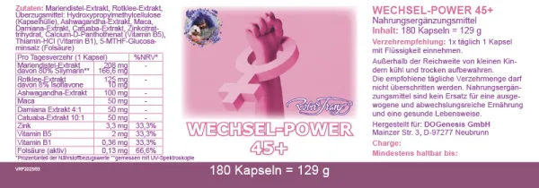 Wechsel Power 45+ Kapseln von Robert Franz
