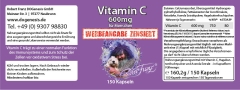 Vitamin C 150 vegetarische Kapseln 600mg im Mironglas