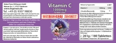 Vitamin C 180 vegetarische Tabs 1000mg im Mironglas